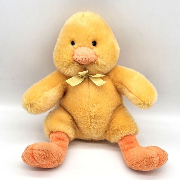 Russ Berrie Baby Chick Plush 8" Easter Basket Russ Plus Yellow Duck Soft Toy - Picture 5 of 9